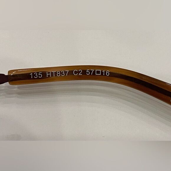 Hunter HT-837 C2 57-16-135mm Brown Metal Half Rim Eyeglasses - Picture 5 of 12